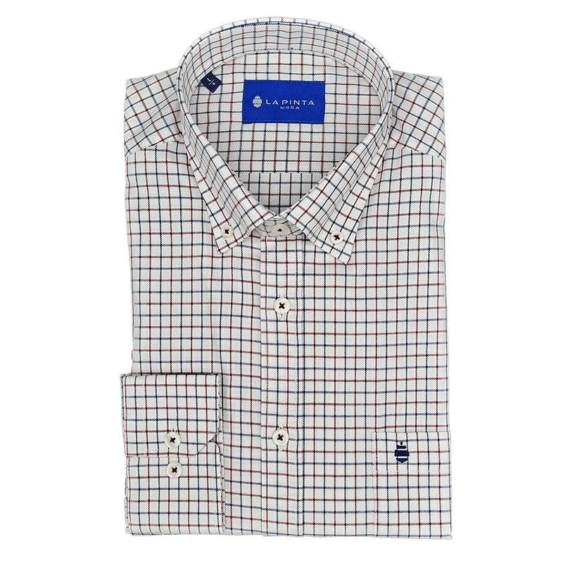 Camisa Celda Pequeña (Granate / Azul marino)